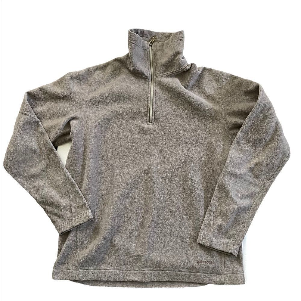 PATAGONIA SYNCHILLA 1/4 ZIP FLEECE TAN SIZE MEDIUM
